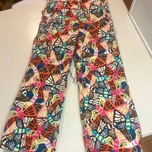 Buttons Colorful Butterfly Print Kids Bottoms